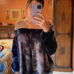 velvet off the shoulder top